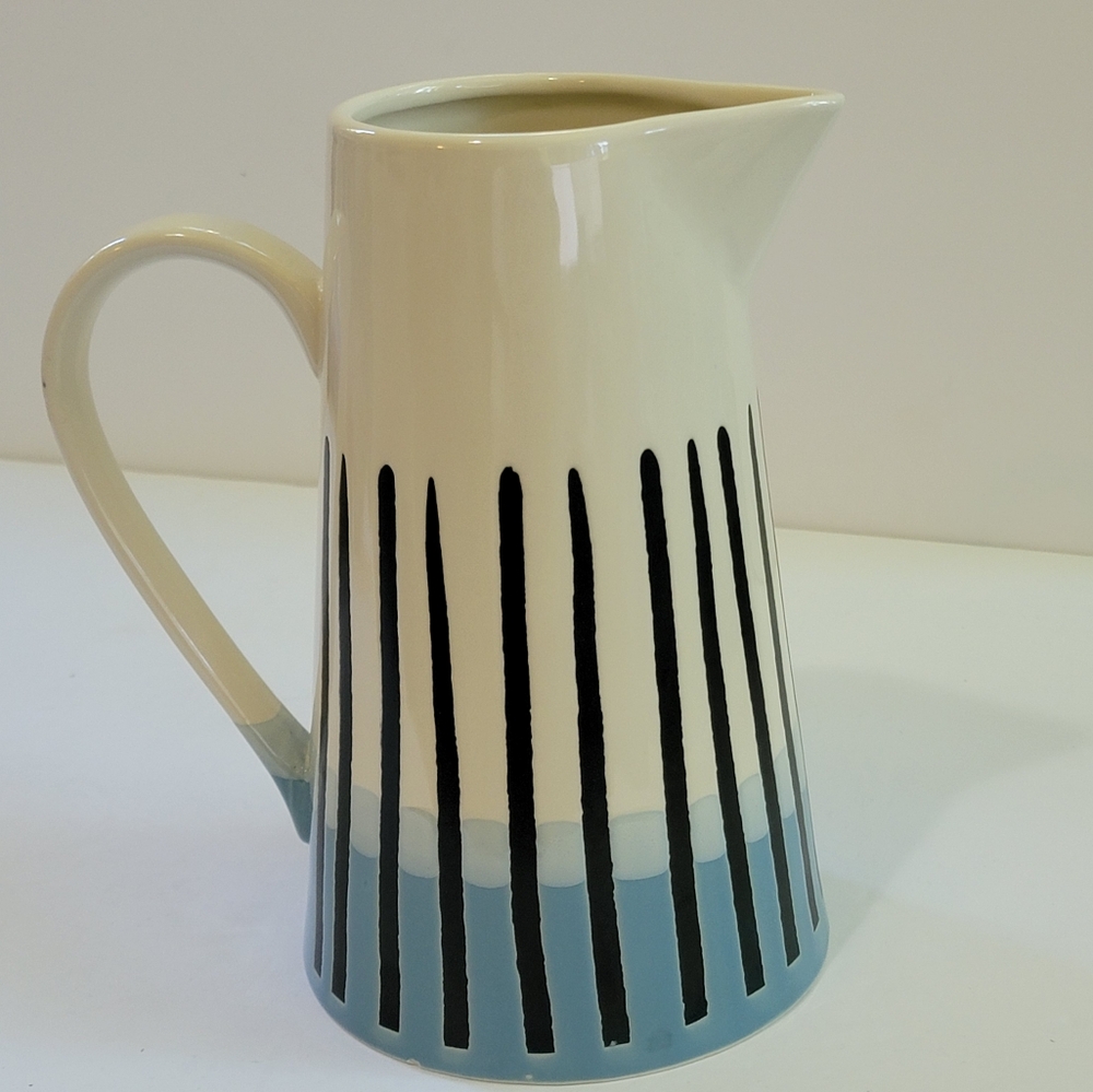 The Old Pottery Company 3 Tier Blue Colored Ceramic Pitcher